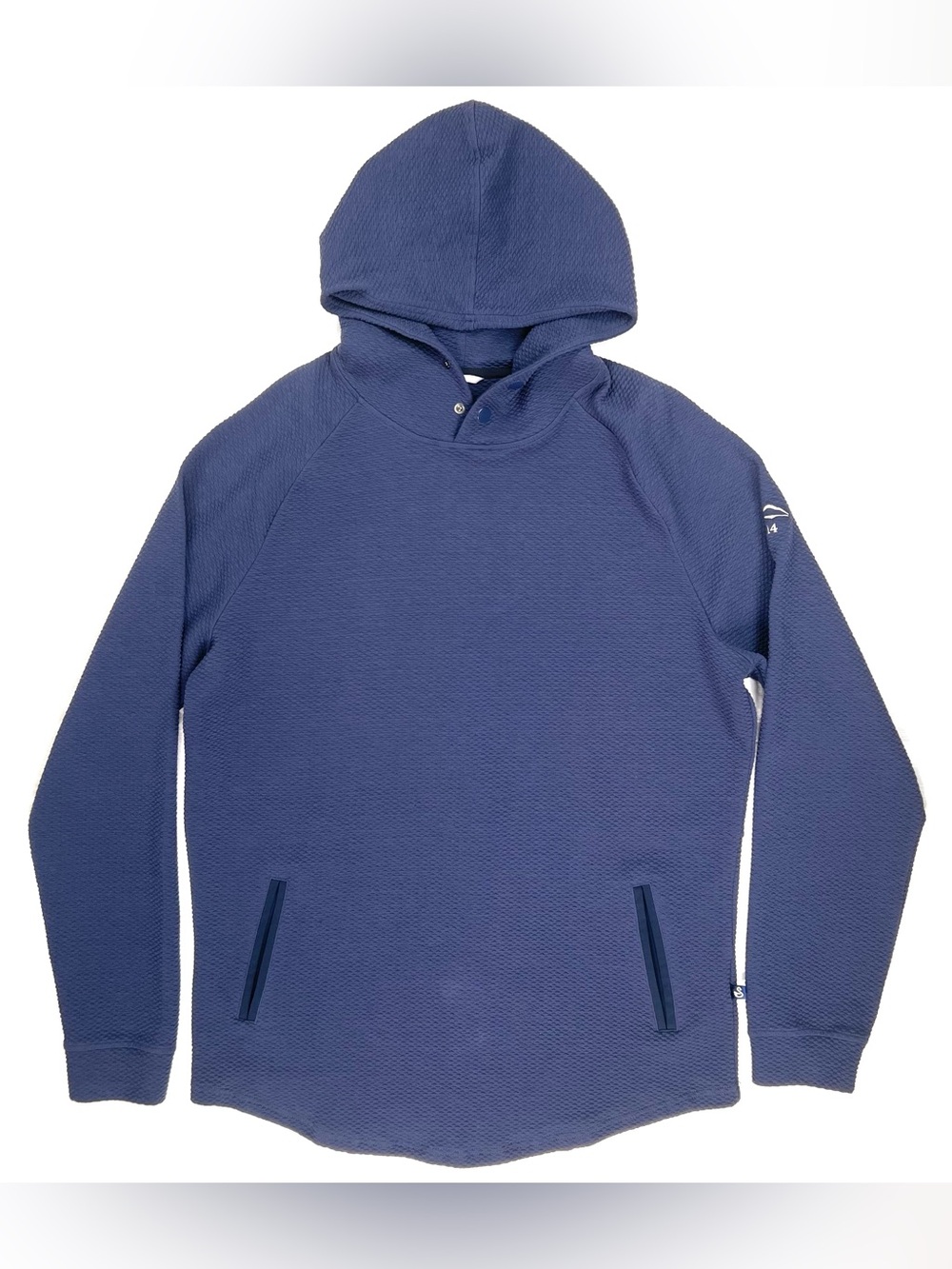 Swannies Hoodie Men's XL Navy Blue Waffle Textured Snap Performance Sweater